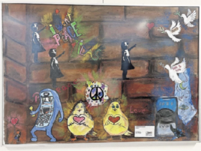 Kunst der Albert-Schweitzer-Schule im Krankenhaus ausgestellt